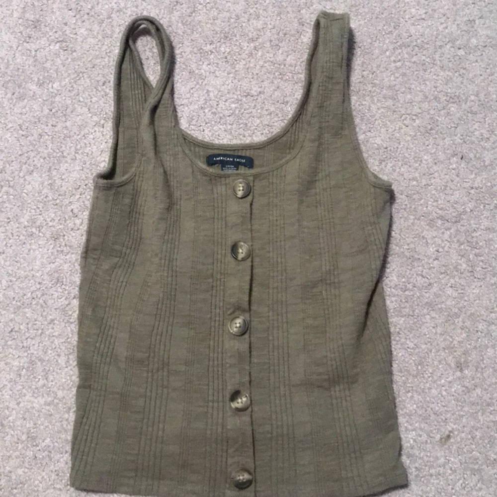 American Eagle green tank